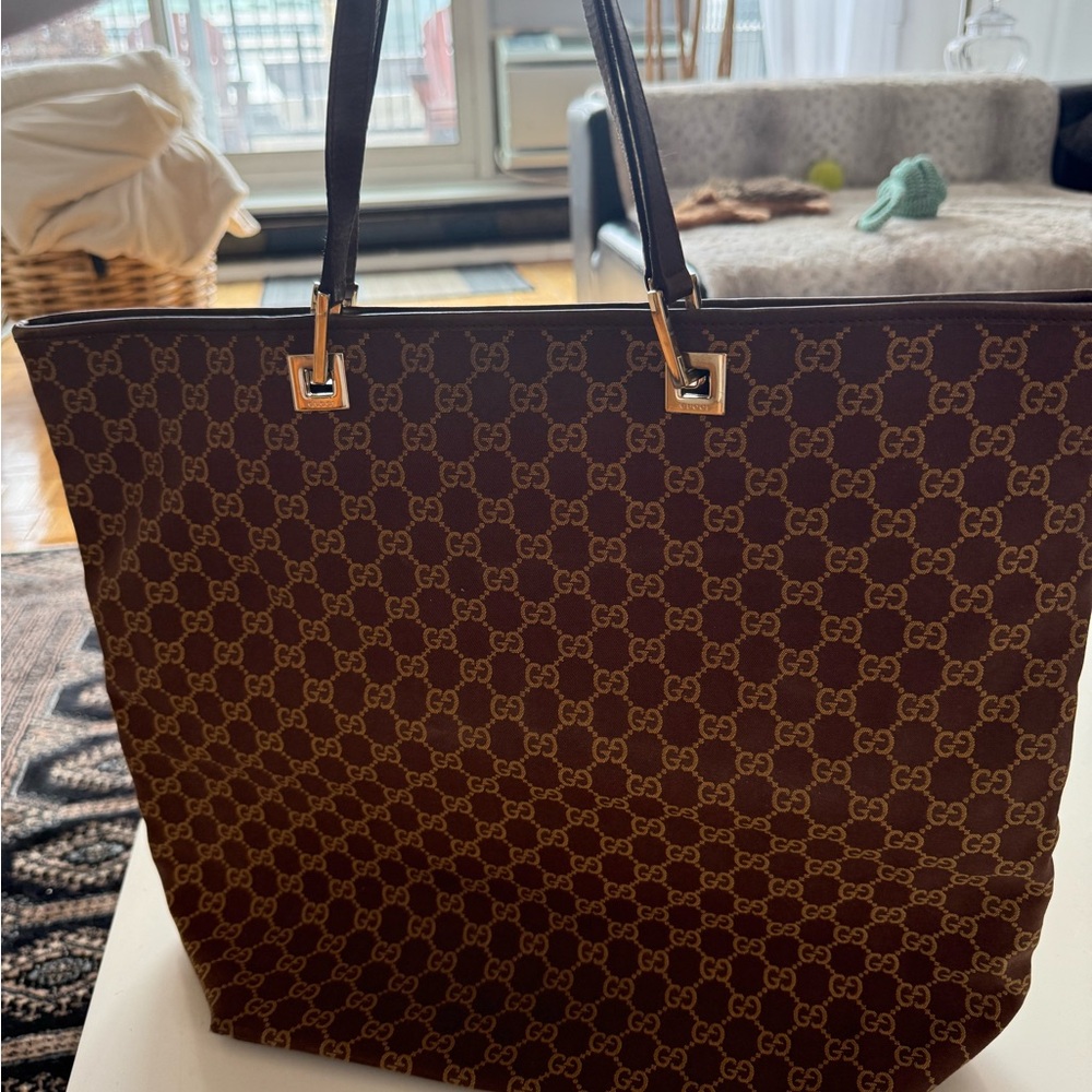 Gucci Dark Brown Monogram Tote